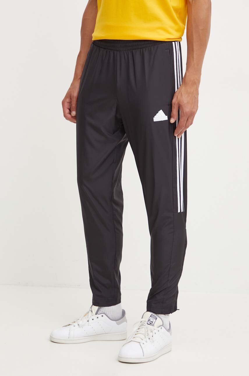 adidas pantaloni Tiro barbati, culoarea negru, cu imprimeu, IX1348