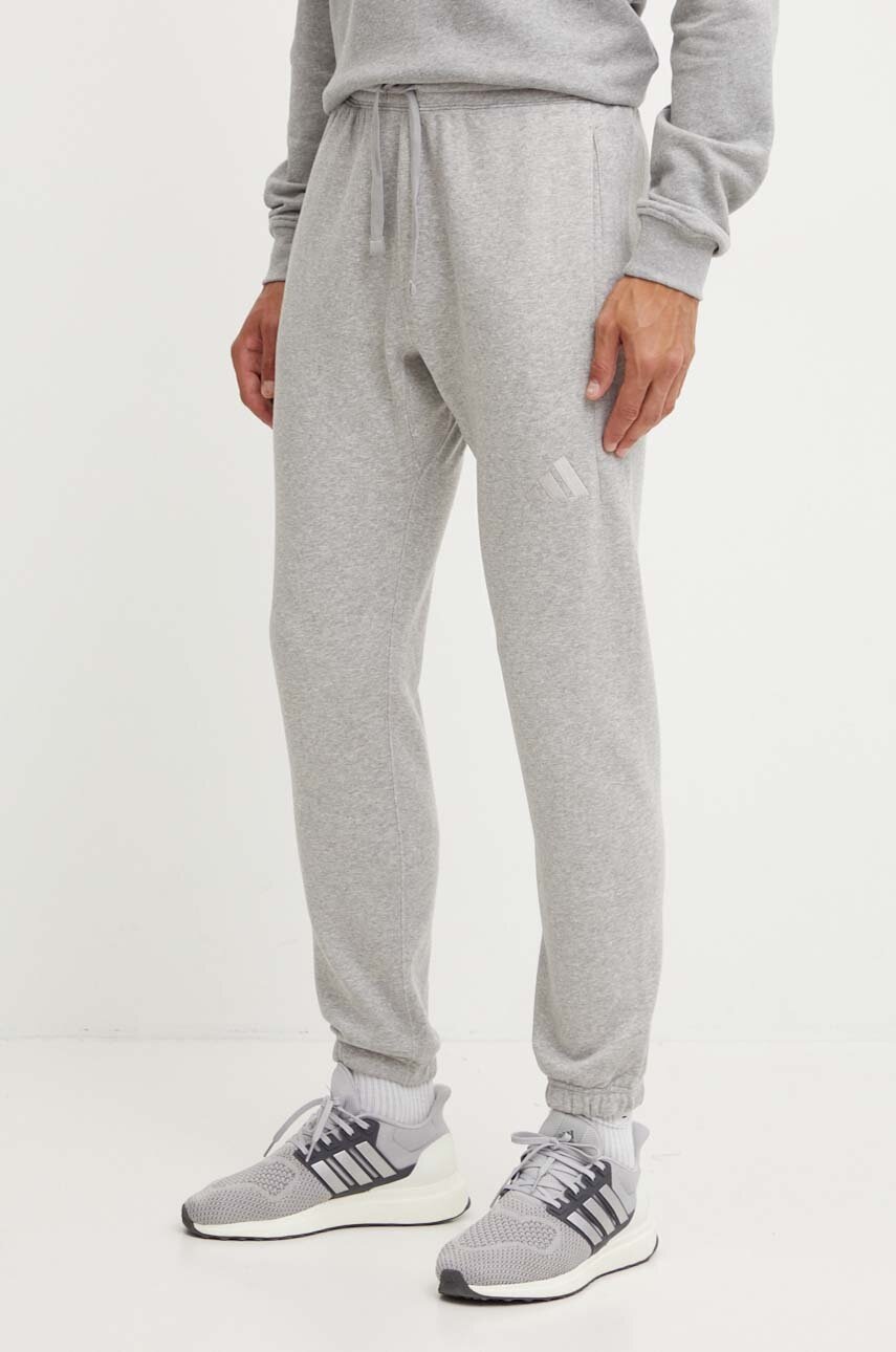 adidas pantaloni de trening ALL SZN culoarea gri, melanj, IY4148