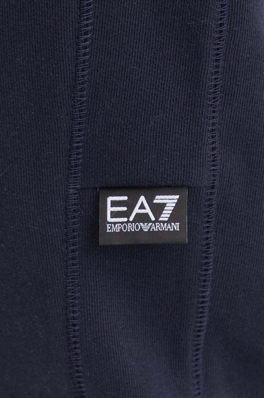 Бавовняні спортивні штани EA7 Emporio Armani колір синій з принтом PJOGZ.6DPP57 