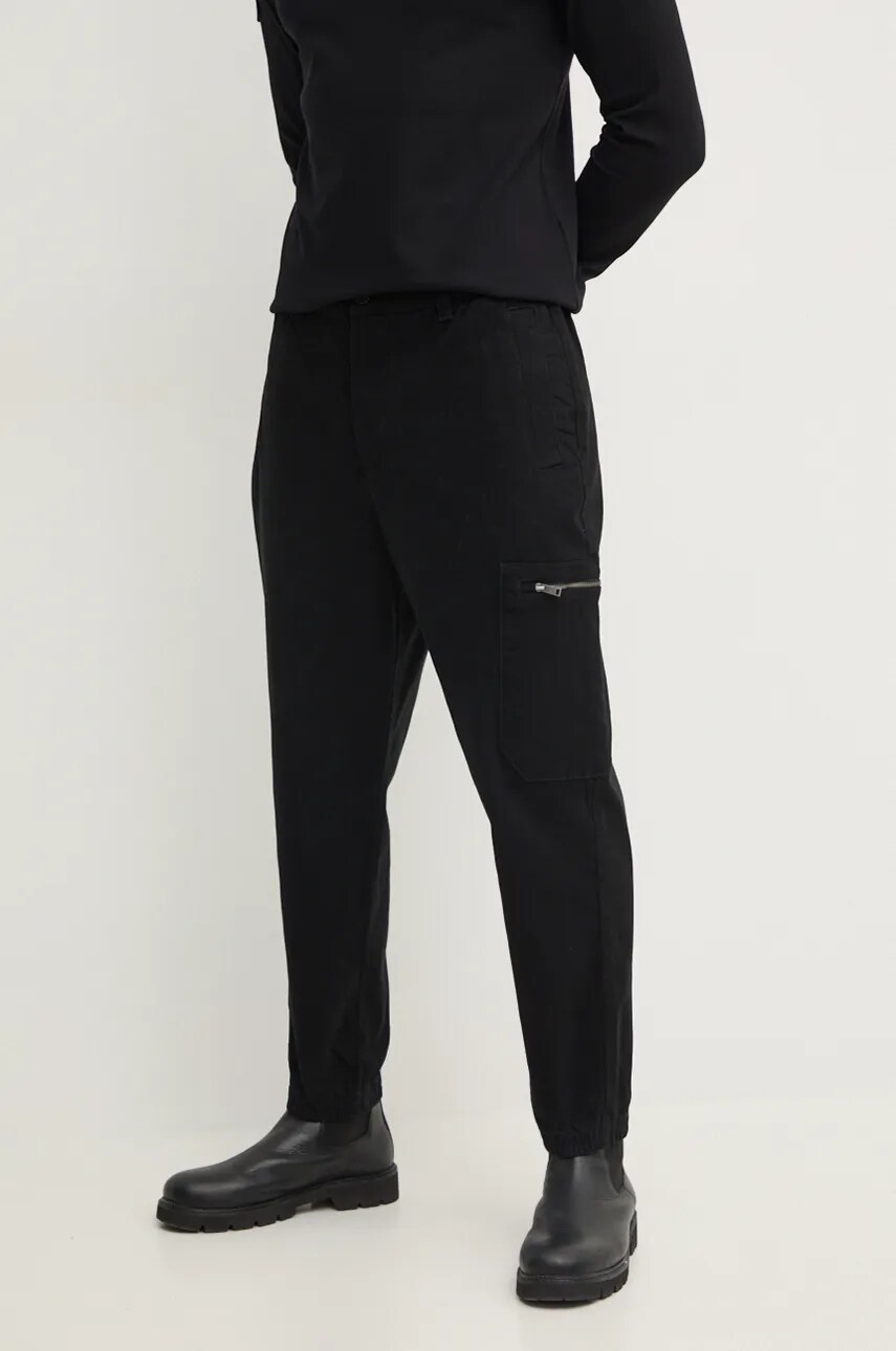 Armani Exchange pantaloni barbati, culoarea negru, 6DZP21 ZN5AZ