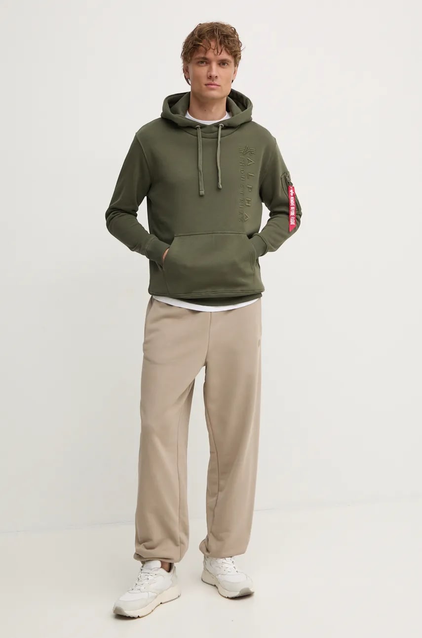 Спортивные штаны Alpha Industries цвет бежевый однотонные 146364 Спортивные штаны Alpha Industries цвет бежевый однотонные 146364