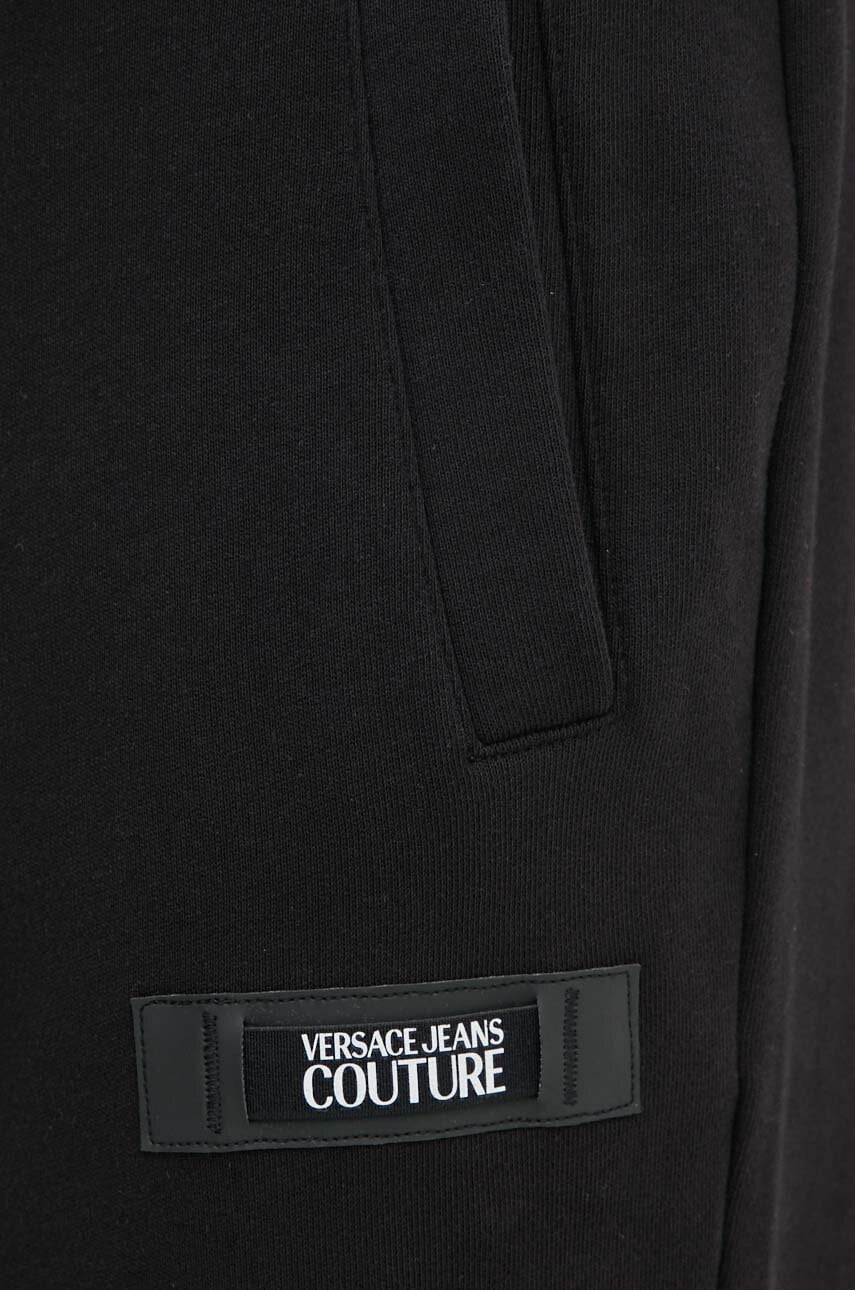 Бавовняні спортивні штани Versace Jeans Couture колір чорний однотонні 77GAA3B0 F0002 