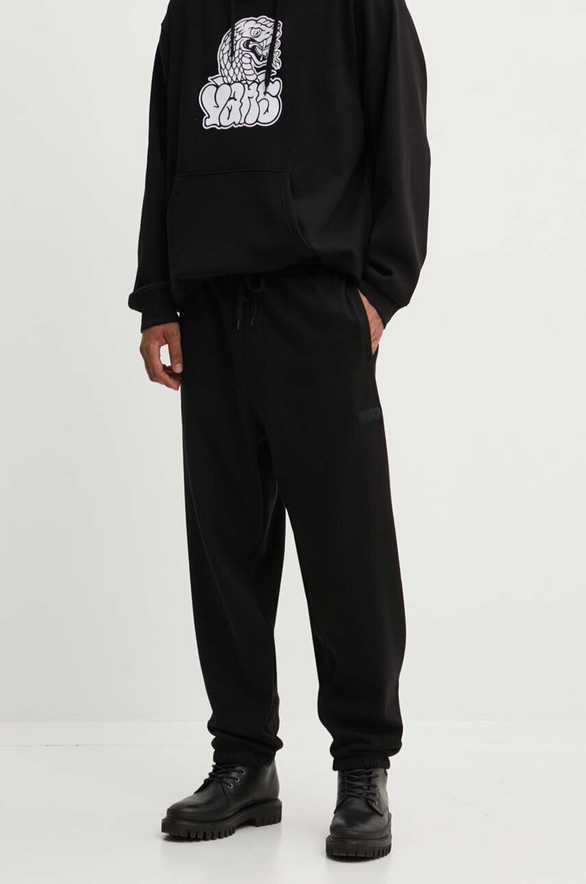 Vans pantaloni de trening culoarea negru, neted, VN000HQ2BLK1