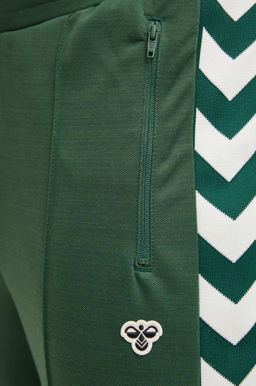 Спортивні штани Hummel колір зелений візерунок 225252 