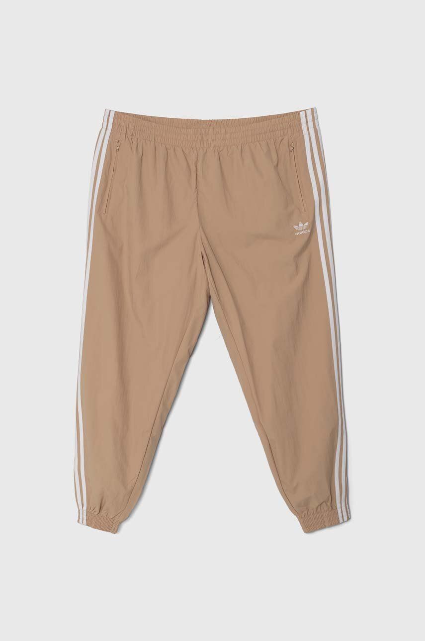 adidas Originals pantaloni de trening culoarea bej, cu imprimeu, IZ2417