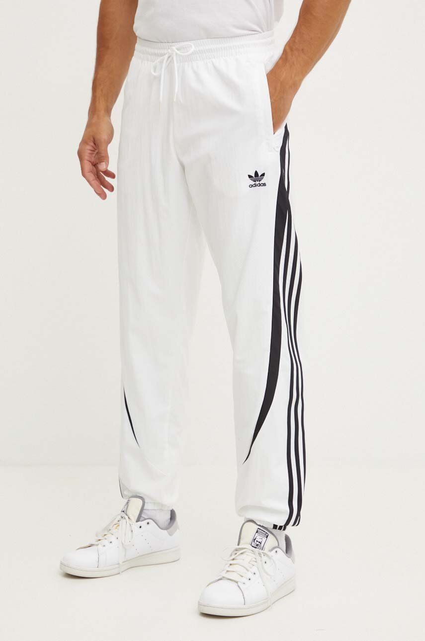 Tepláky adidas Originals biela farba, vzorované, IZ4830