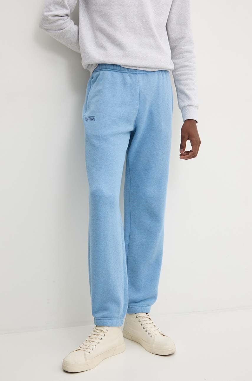 American Vintage pantaloni de trening cu imprimeu, MDOV05AH24