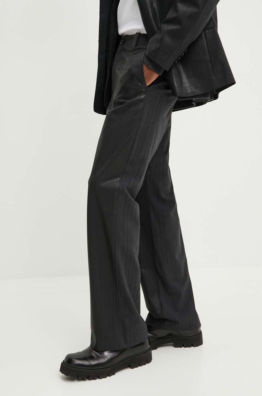 Diesel pantaloni din lana P-STANLEY culoarea negru, drept, A14146.0IPAA