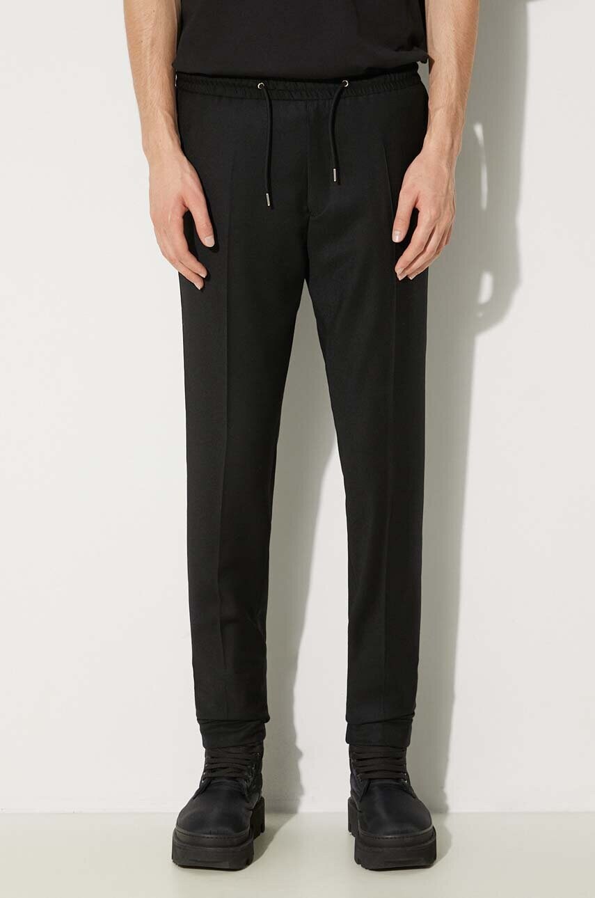 Paul Smith pantaloni de lana culoarea negru, drept, M1R-921T-N00109