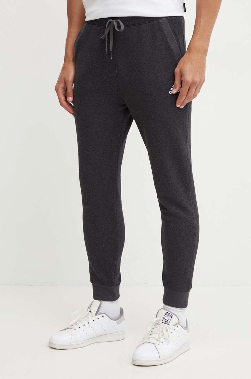 adidas pantaloni de trening culoarea gri, melanj, IW6357