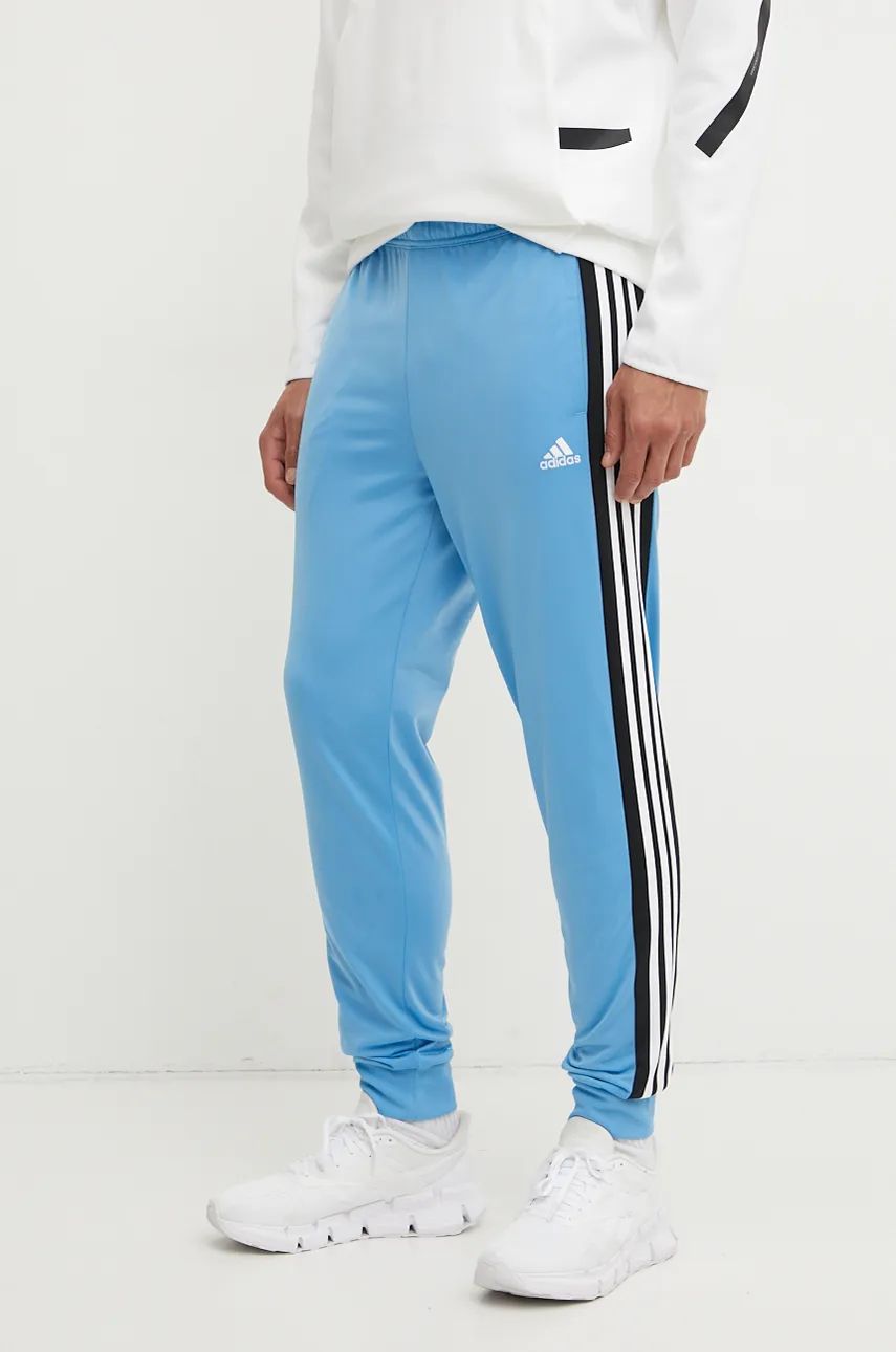 Levně Kalhoty adidas Tiro pánské, modrá barva, vzorované, JE9622