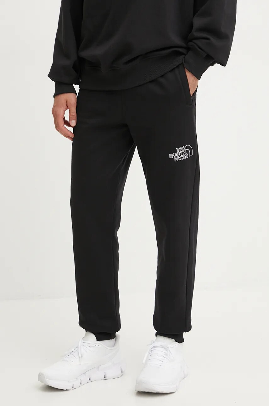 

Спортен панталон The North Face Drew Peak Pant в черно с принт NF0A8A6BJK31, Черен