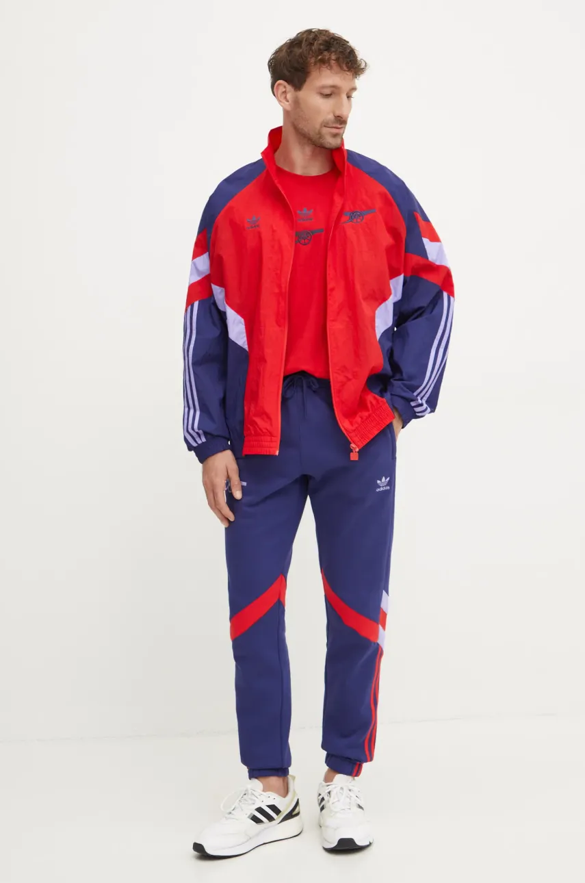 Спортивные штаны adidas Originals Arsenal FC цвет синий с узором IS6504 Спортивные штаны adidas Originals Arsenal FC цвет синий с узором IS6504