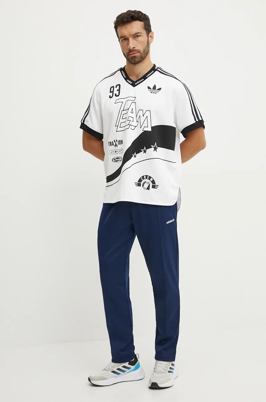 Спортивные штаны adidas Originals цвет синий однотонные IW3232 Спортивные штаны adidas Originals цвет синий однотонные IW3232