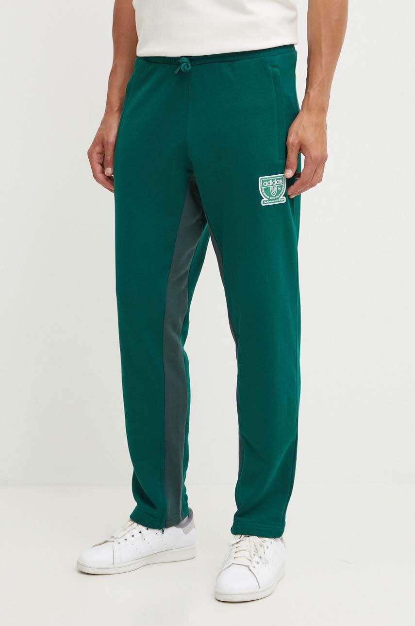 adidas Originals pantaloni de trening culoarea verde, cu imprimeu, IX9632