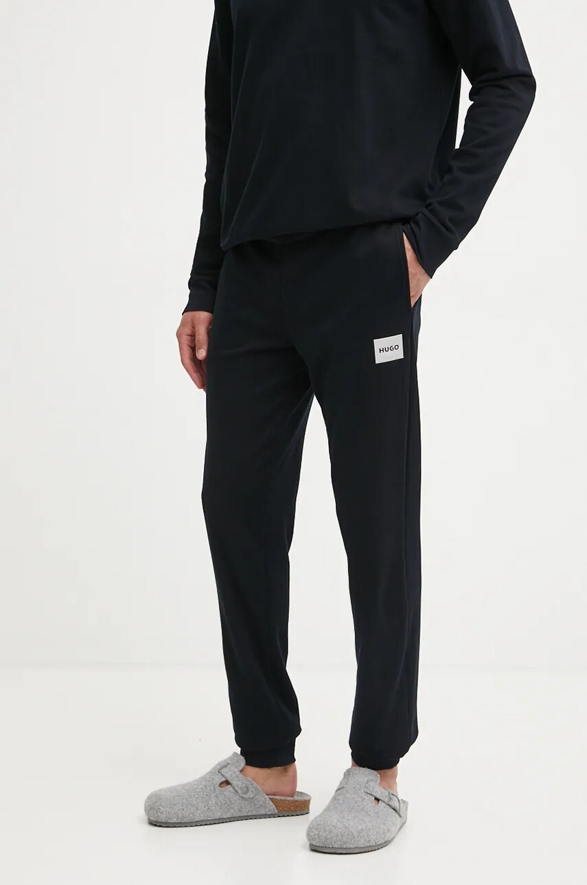 HUGO pantaloni de lounge culoarea negru, neted, 50524780