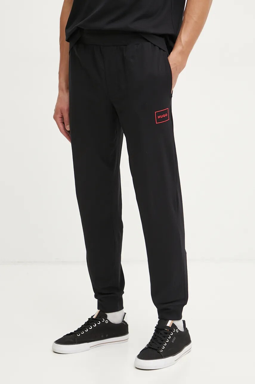 HUGO pantaloni de lounge culoarea negru, neted, 50525246