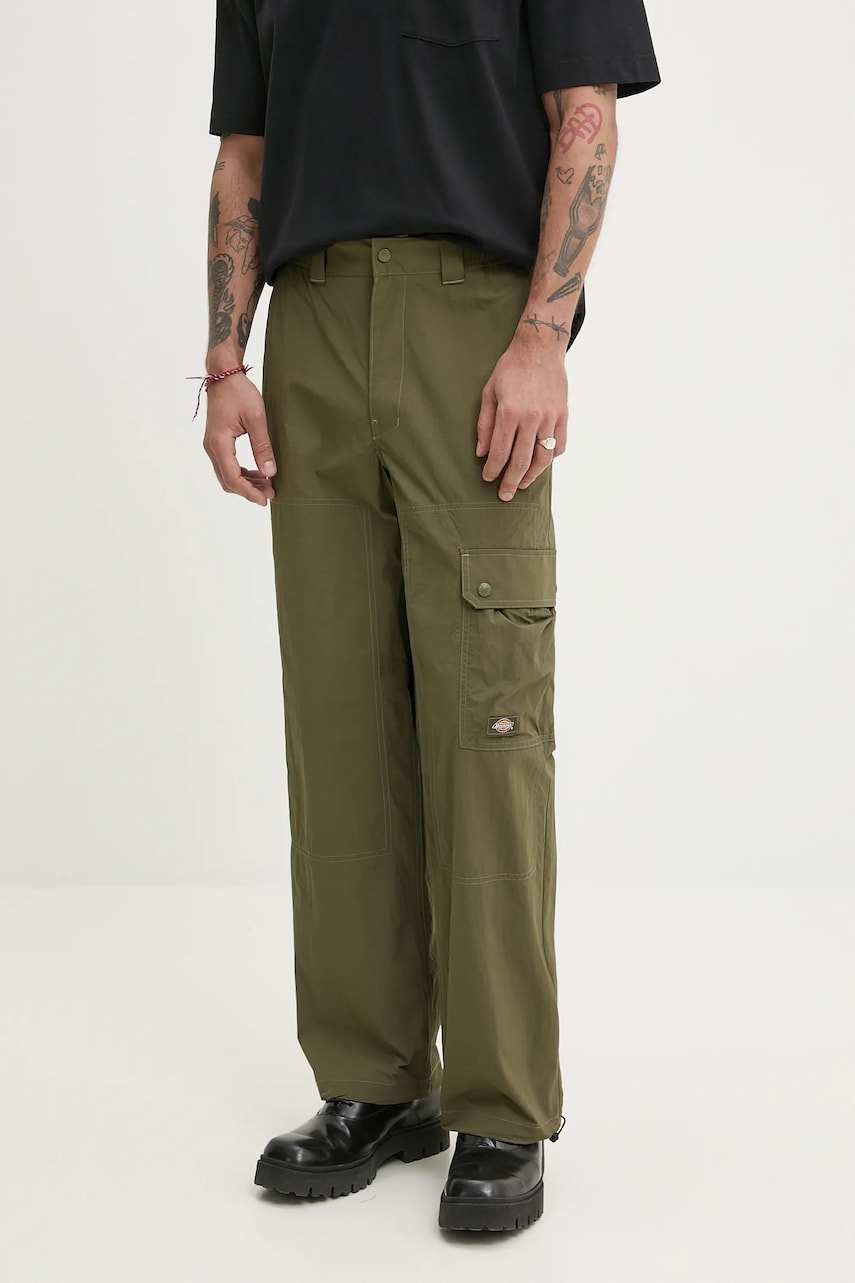 Dickies pantaloni Jackson Cargo Pant barbati, culoarea verde, drept, DK0A4XK4 Dickies pantaloni Jackson Cargo Pant barbati, culoarea verde, drept, DK0A4XK4
