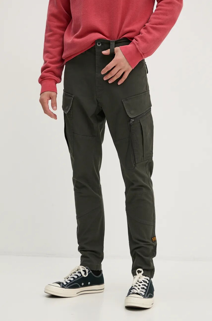 G-Star Raw pantaloni barbati, culoarea gri, cu fason cargo, D24307-D504