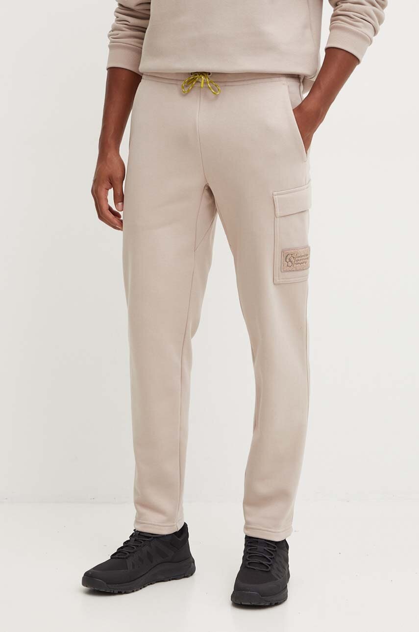 Columbia pantaloni de trening Wallowa Fleece culoarea bej, neted, 2090821 Columbia pantaloni de trening Wallowa Fleece culoarea bej, neted, 2090821