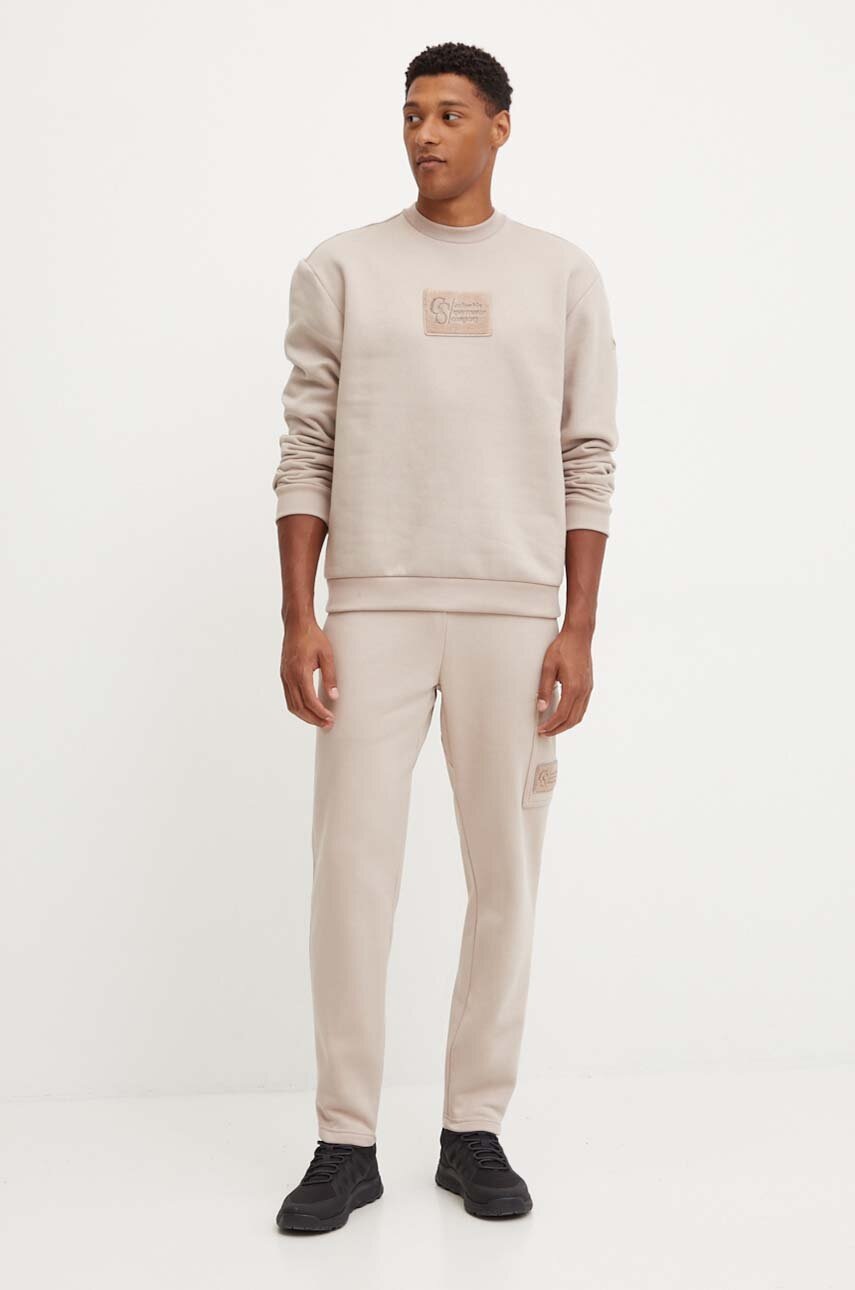 Παντελόνι φόρμας Columbia Wallowa Fleece χρώμα: μπεζ, 2090821 φωτογραφία