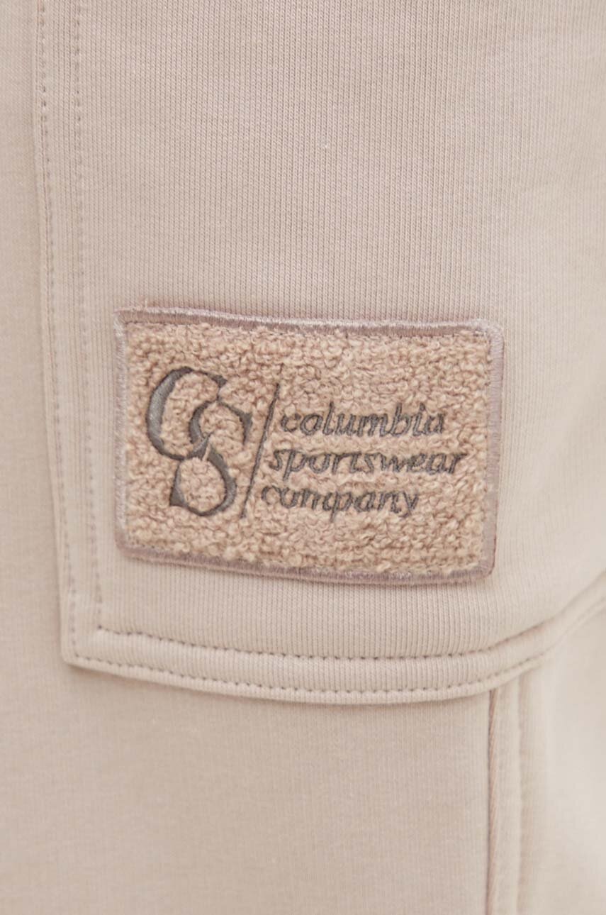 Παντελόνι φόρμας Columbia Wallowa Fleece χρώμα: μπεζ, 2090821 φωτογραφία