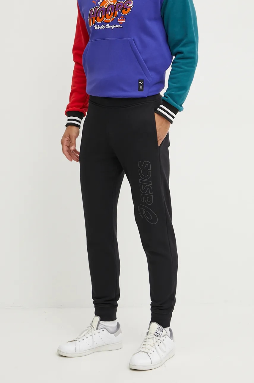 Asics pantaloni de trening culoarea negru, neted, 2031E189 Asics pantaloni de trening culoarea negru, neted, 2031E189