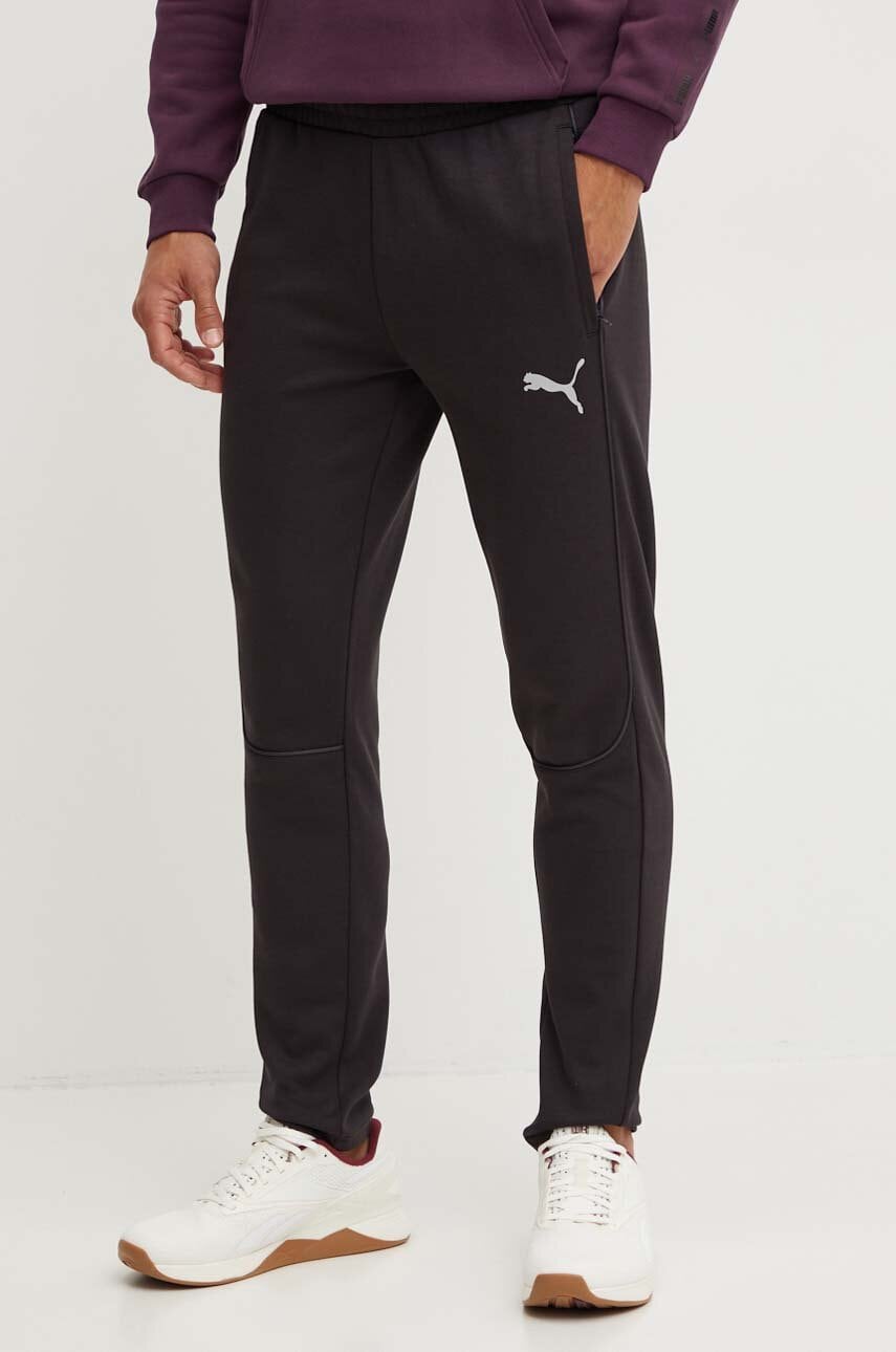 Puma pantaloni de trening culoarea negru, cu imprimeu, 658532 Puma pantaloni de trening culoarea negru, cu imprimeu, 658532