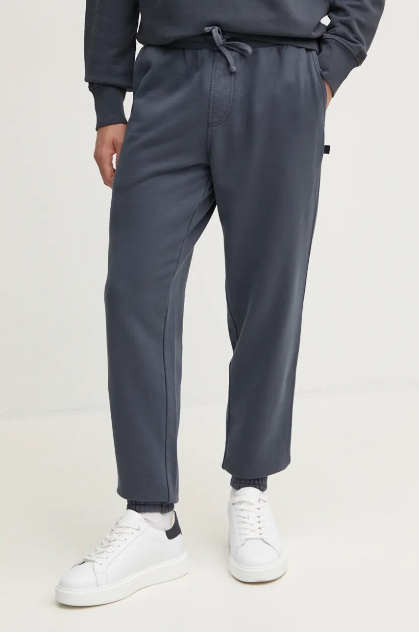 Levně Bavlněné tepláky Calvin Klein Jeans šedá barva, J30J326686