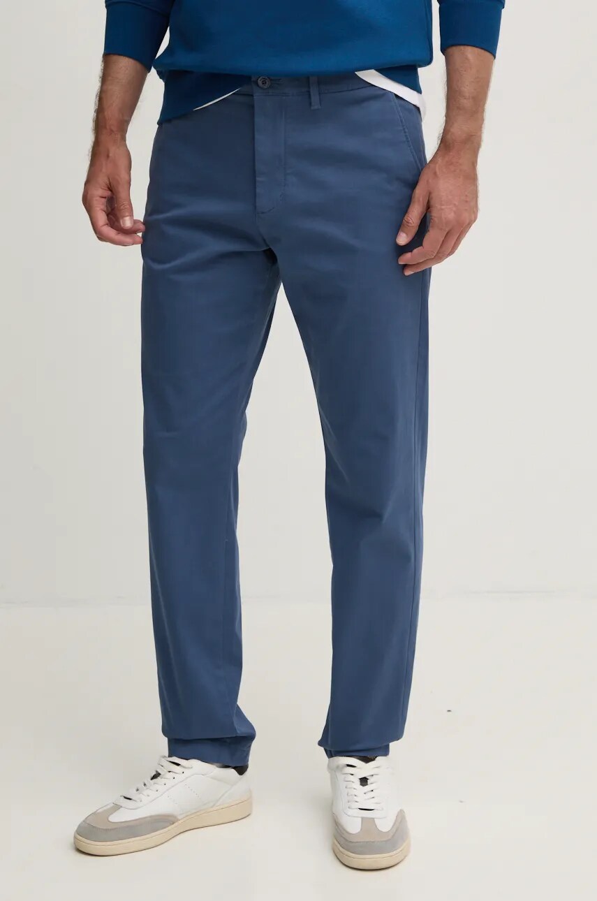 Levně Kalhoty Tommy Hilfiger pánské, modrá barva, jednoduché, MW0MW36708
