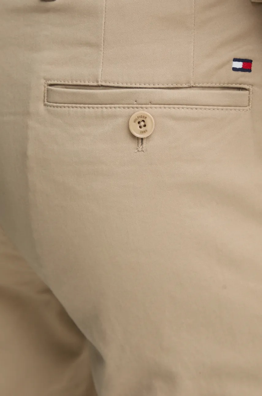 Штани Tommy Hilfiger чоловічі колір бежевий фасон chinos MW0MW37873