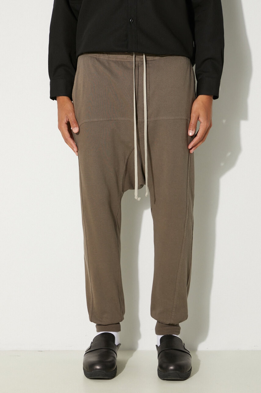 Rick Owens DRKSHDW Rick Owens spodnie dresowe bawełniane Prisoner Drawstring