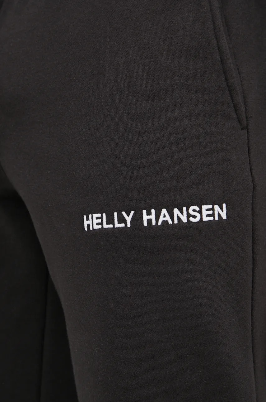 Спортивні штани Helly Hansen Cotton Fleece колір чорний однотонні 54163 