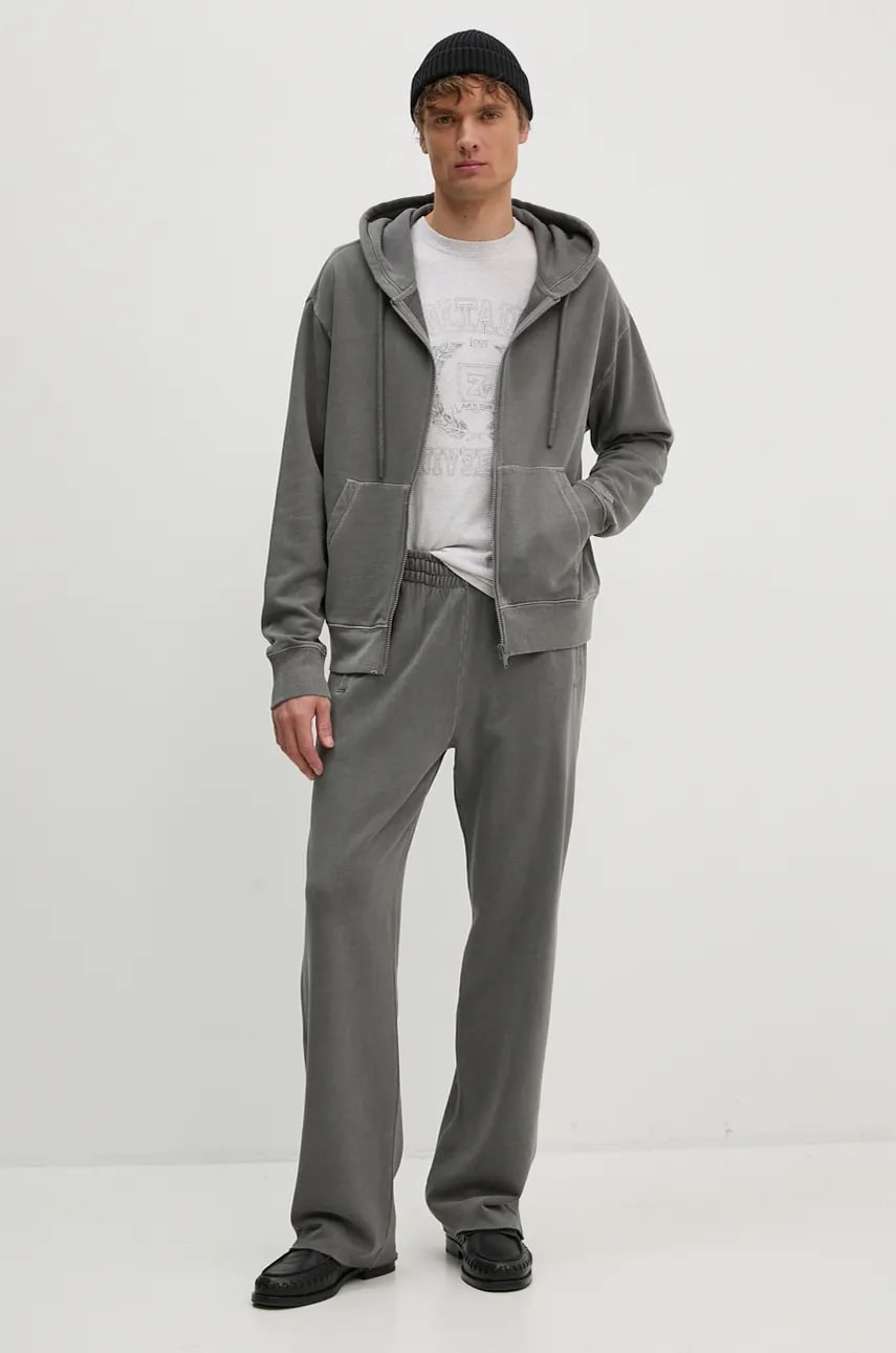Хлопковые спортивные штаны ZADIG&VOLTAIRE цвет серый однотонные JMPA00017 Хлопковые спортивные штаны ZADIG&VOLTAIRE цвет серый однотонные JMPA00017