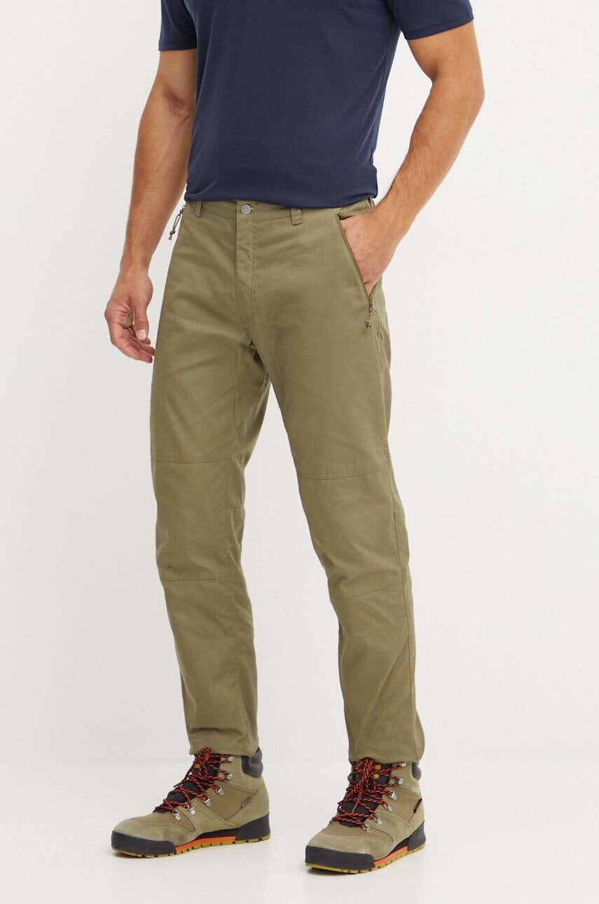 Fjallraven pantaloni de exterior Vardag culoarea verde, F86666.620