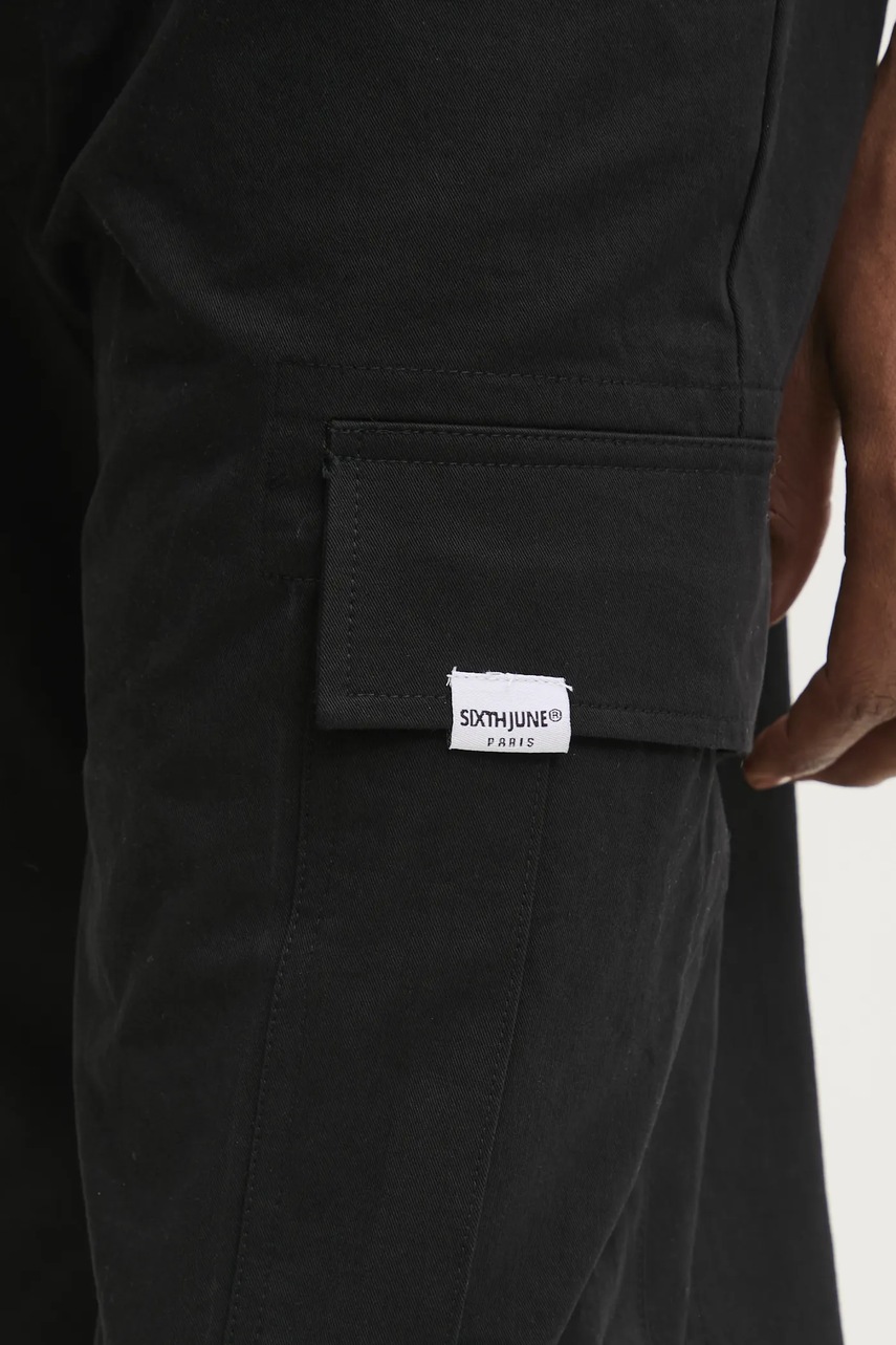Βαμβακερό παντελόνι Sixth June χρώμα: μαύρο, 25274 φωτογραφία