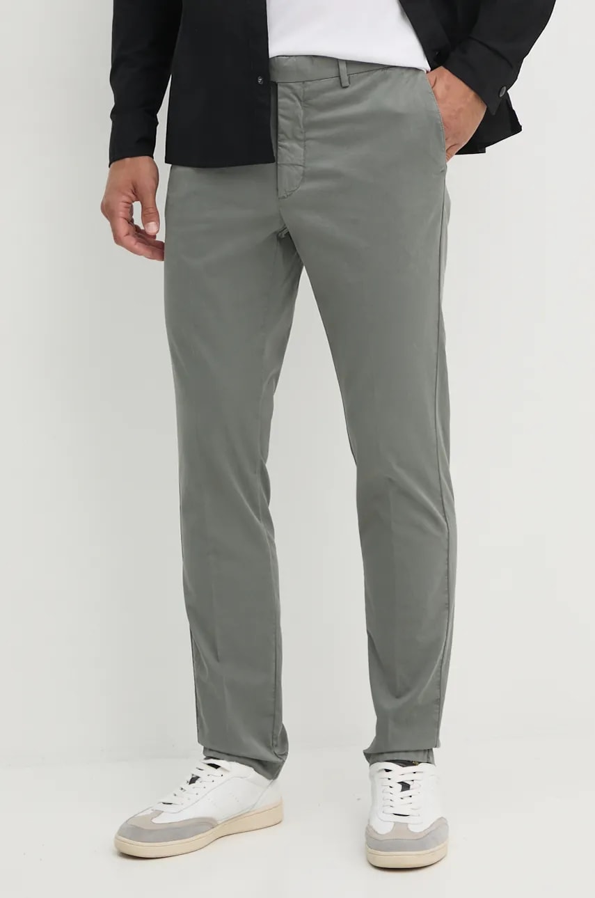 Hackett London pantaloni barbati, culoarea verde, drept, HM212487R Hackett London pantaloni barbati, culoarea verde, drept, HM212487R