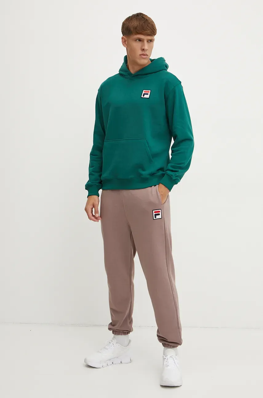 Спортивные штаны Fila Baydon цвет бежевый однотонные FAU0149 Спортивные штаны Fila Baydon цвет бежевый однотонные FAU0149