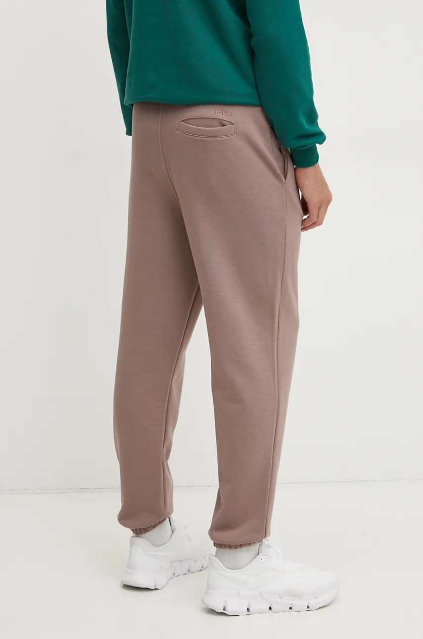 Παντελόνι φόρμας Fila Baydon χρώμα: μπεζ, FAU0149 φωτογραφία