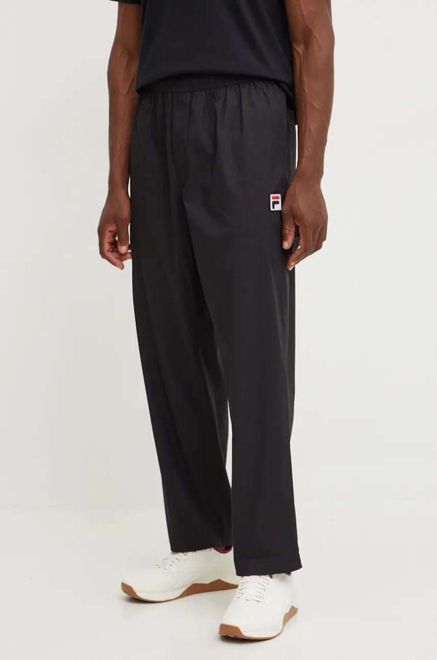 Fila pantaloni Luguse barbati, culoarea negru, cu fason chinos, FAM0771