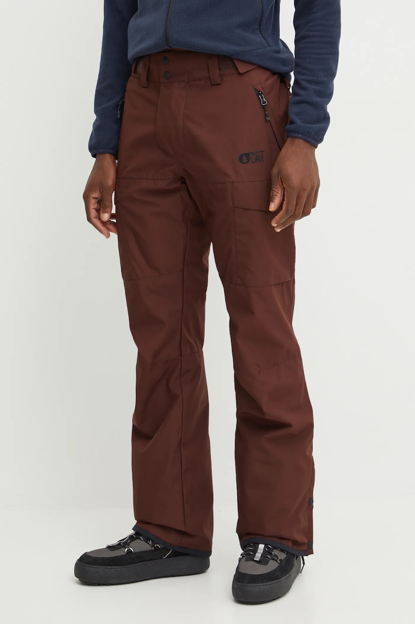 Picture pantaloni Plan culoarea maro, MPT0167 Picture pantaloni Plan culoarea maro, MPT0167