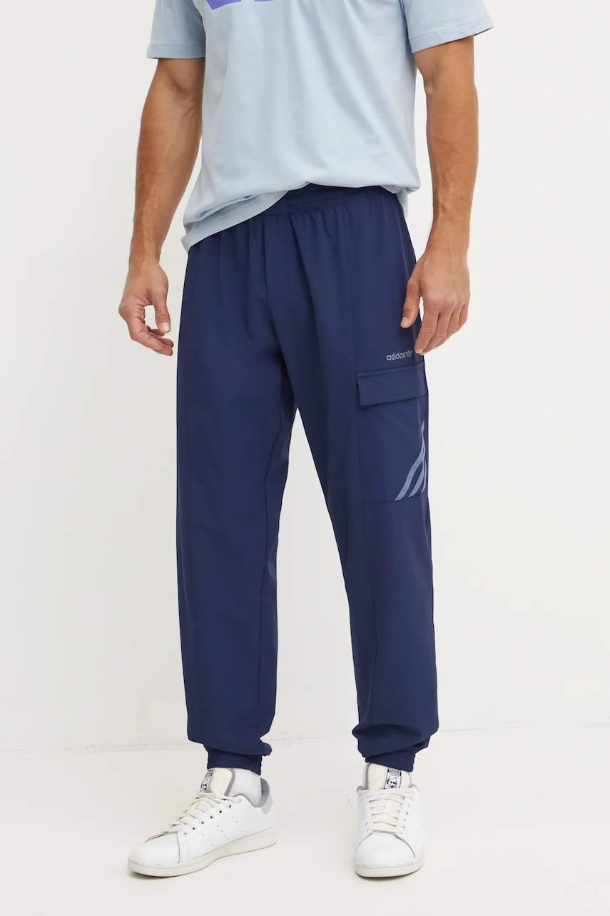 Levně Kalhoty adidas Originals pánské, tmavomodrá barva, hladké, IW3259