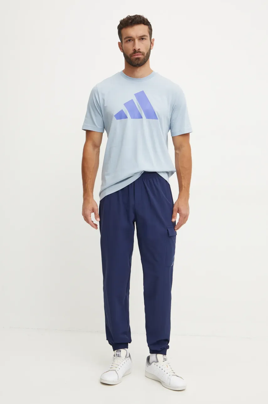 Брюки adidas Originals мужские цвет синий однотонные IW3259 Брюки adidas Originals мужские цвет синий однотонные IW3259