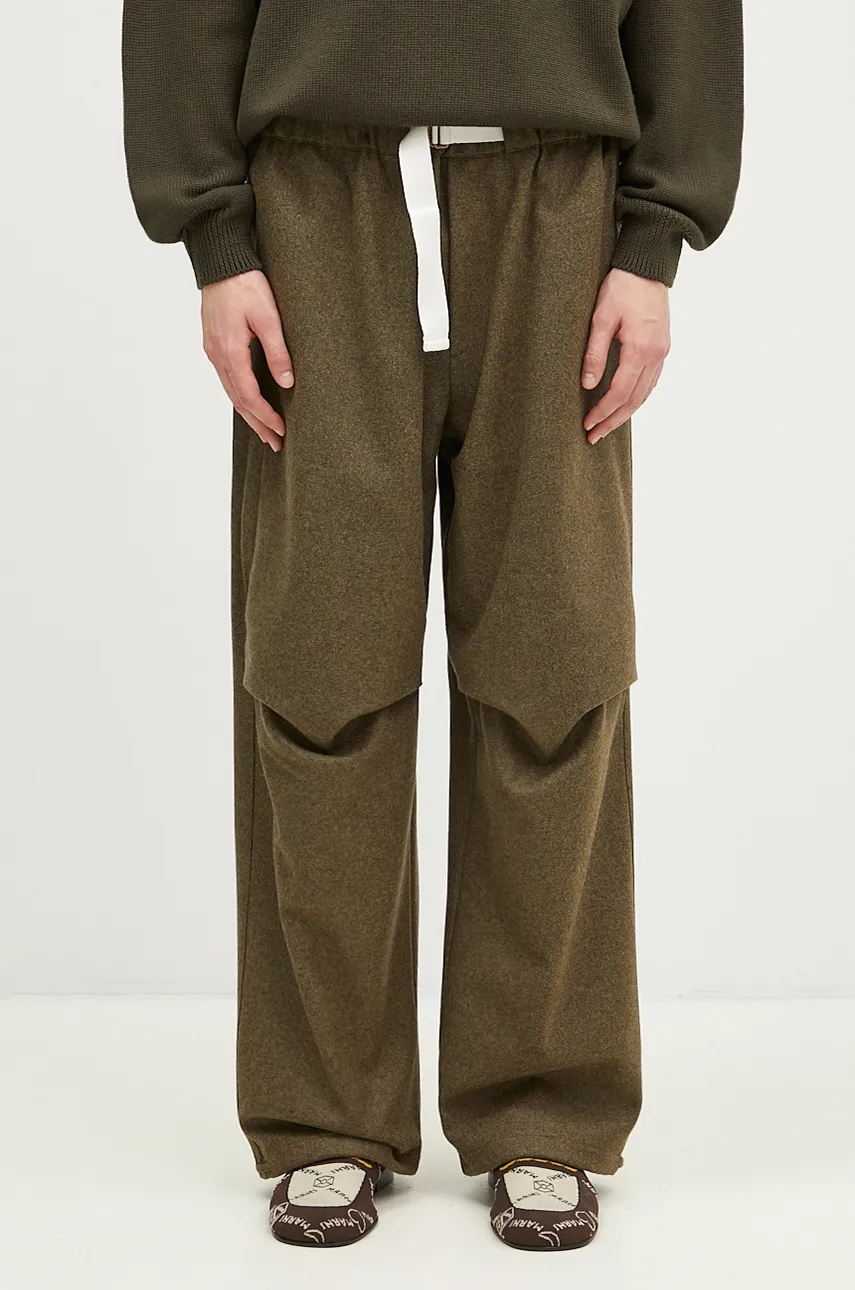 DARKPARK pantaloni Jordan culoarea verde, drept, MTR09.FAW02.0065