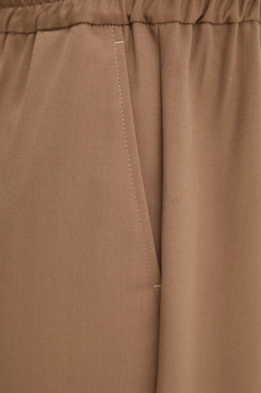 Штани з домішкою вовни Drôle de Monsieur Le Pantalon Droit колір коричневий прямі E.BP152.PL127.IBN Le Pantalon Droit 