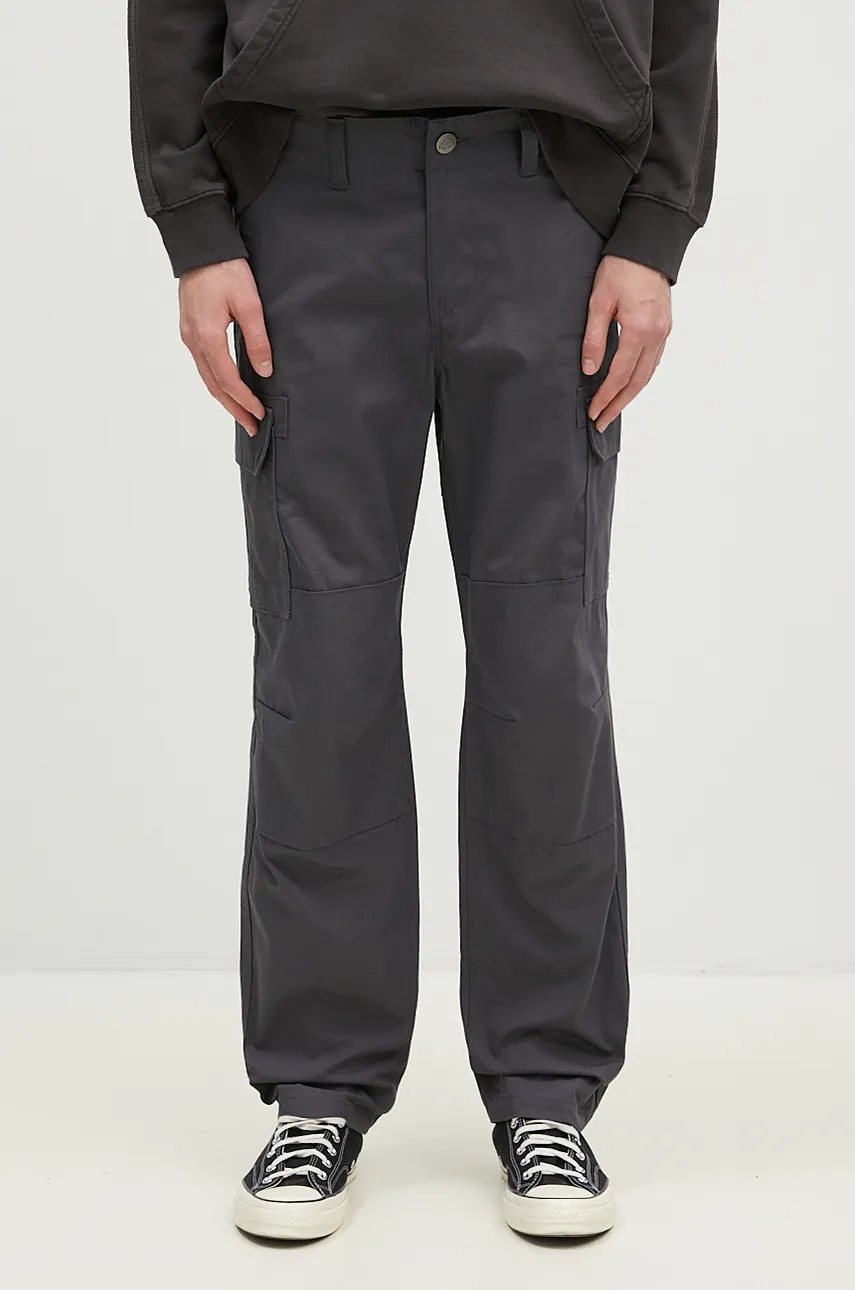 Dickies pantaloni de bumbac Millerville culoarea gri, drept, DK0A4XDU