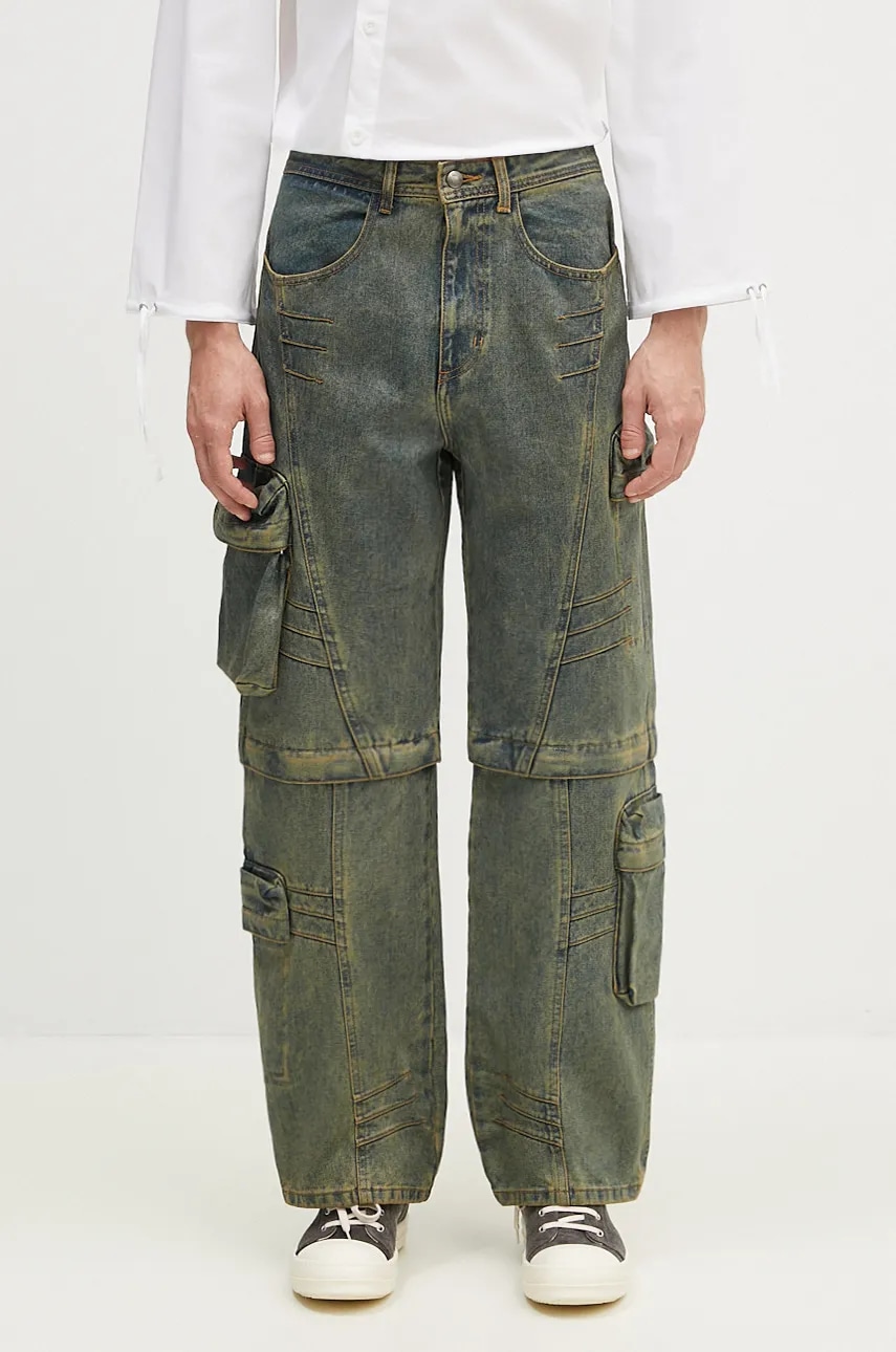 Andersson Bell jeansy Cargo Coated Wide-Leg Jeans