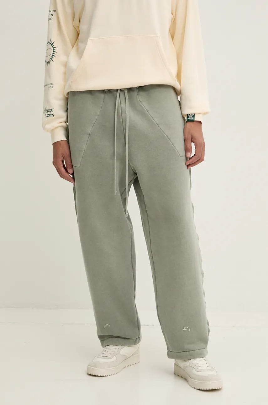 A-COLD-WALL* pantaloni de trening din bumbac culoarea turcoaz, neted, ACWMB293 A-COLD-WALL* pantaloni de trening din bumbac culoarea turcoaz, neted, ACWMB293