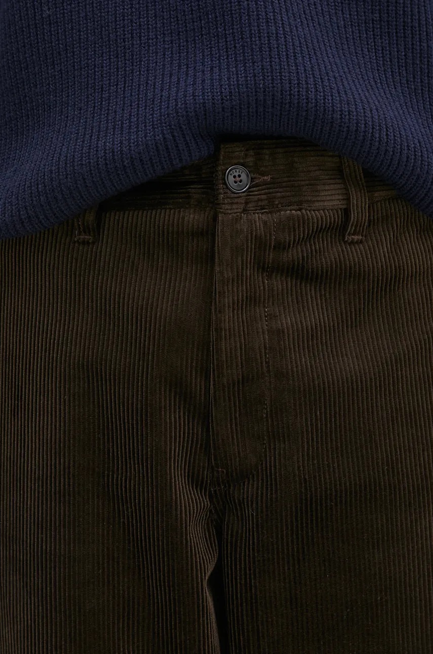 Вельветові штани Norse Projects Aros Regular Wide Wale Corduroy Chino колір коричневий прямі N25.0407.2022 
