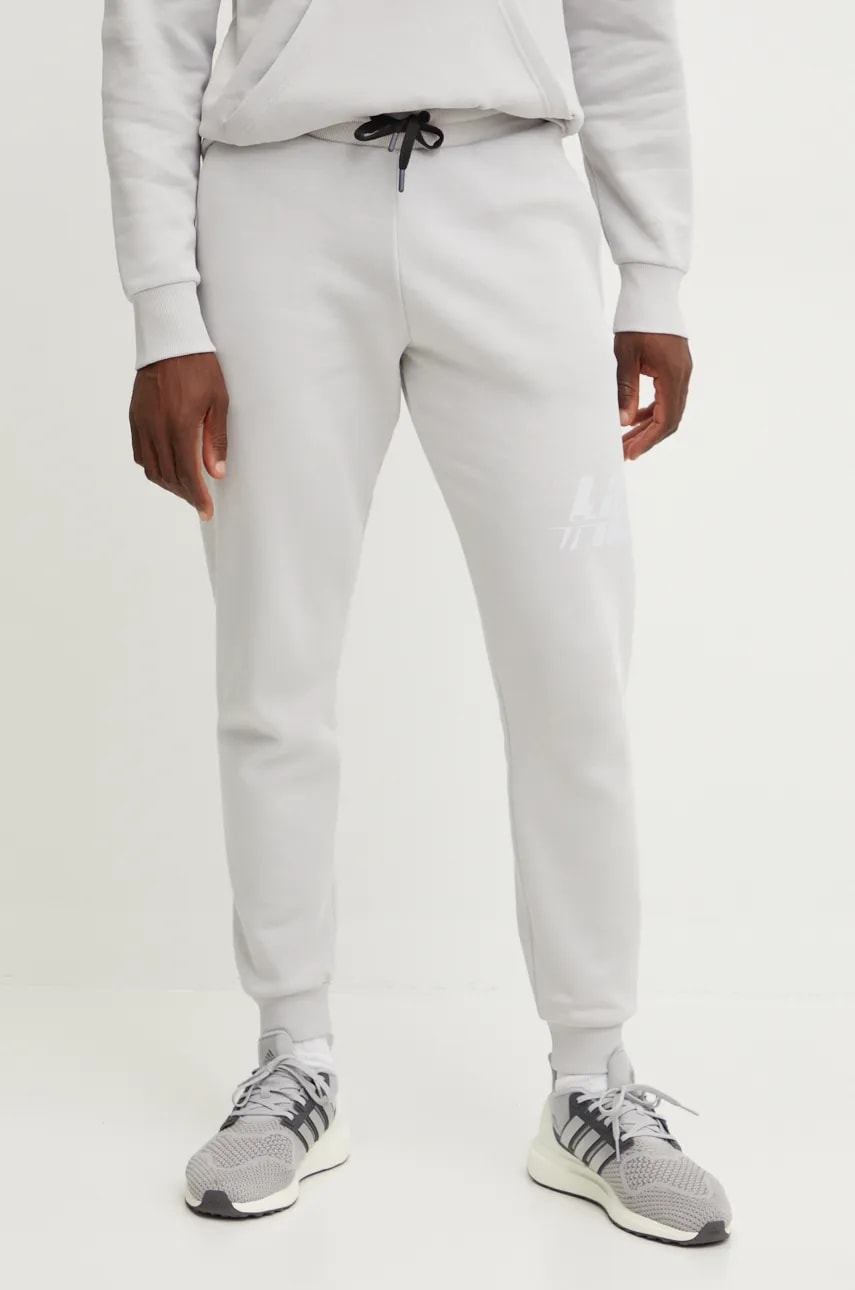 Rossignol pantaloni de trening din bumbac HERO culoarea gri, cu imprimeu, RLNMP09 Rossignol pantaloni de trening din bumbac HERO culoarea gri, cu imprimeu, RLNMP09